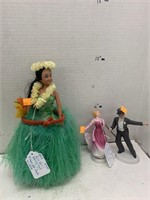 Hollywood Figurines and Hula Girl