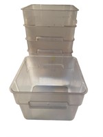 12Qt. plastic food prep/storage containers. Used