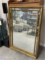 Gold Framed Beveled Mirror