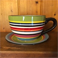 Large Ceramic Cup & Saucer Planter Pot