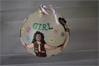 Large Girl Scout glasss ornament made in Poland 20