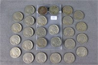 Bag Lot - Nickels (25-Buffalo, 1-Liberty V, 1-Silv