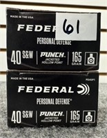 (40) Rounds of Federal Personal Defense .40 S & W