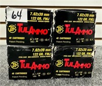 (160) Rounds of TulAmmo 7.62x39mm 122 Gr. FMJ.