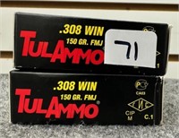 (40) Rounds of Tulammo .308 Win. 150 Gr. FMJ.