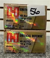(40) Rounds of Hornady Critical Defense .45 Auto