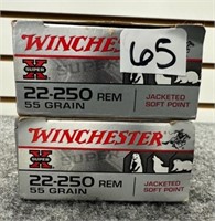(40) Rounds of Winchester Super X 22-250 Rem. 55