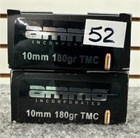 (100) Rounds of Ammo Inc. 10mm 180 Gr. TMC.