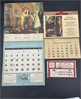 3 Antique Moorefield Wv Calendars 1955,