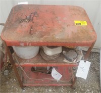 (AG) Metal Cart With Contents Including Electric