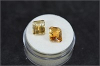 4.45 Ct. Radiant Cut Citrine Gemstones