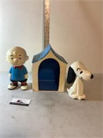 Ceramic Snoopy and Charlie Brown