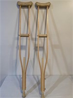 Adjustable crutches -  wood