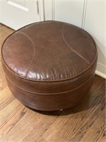 Small Round Ottoman with Wheels