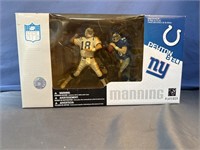 Peyton and Eli manning action figures deluxe box