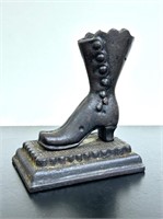 Antique Cast Iron Boot Match Holder