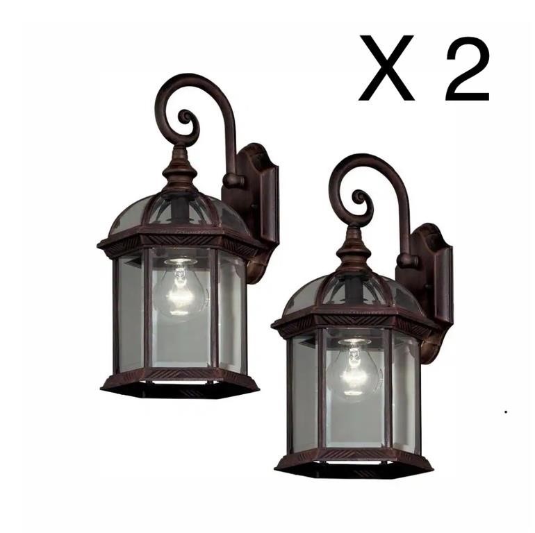 (2) Wickford 15.4 in. 1-Light Weathered Bronze