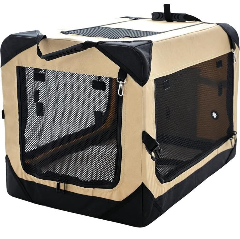 42 Inch Collapsible Dog Crate for Large Dogs,