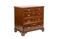 GEORGE II ENGLISH WALNUT CHEST