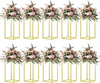 10 Pcs 15.75in Gold Wedding Flower Vase Stand