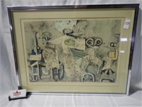 SIGNED ABSTRACT SHAGRA WEIL PRINT 28x21