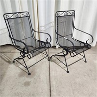 YD 2pc Wrought iron spring rockers