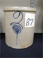 2 Gal. Salt Glaze Crock w/ Target Design