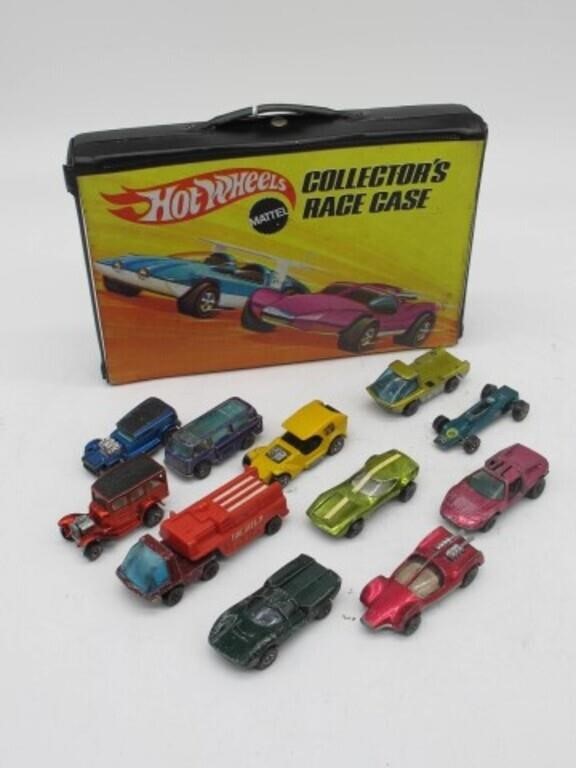 (12) 1969 HOT WHEELS CAR CASE W/ 12 REDLINE CARS