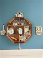 Shadow Box w/Vintage Child Cookware