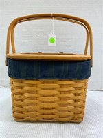 LONGABERGER 2002 HOSTESS WEEKENDER BASKET WITH