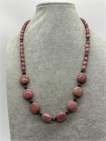 Sterling Silver Rhodochrosite Fancy Necklace