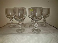Lot of 6 Crystal Wine Glasses