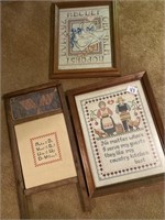 Old Cross stitch lot