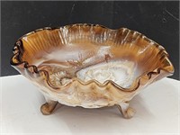 Imperial Glass Swirl Fluted Dish