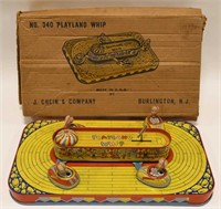 J.Chein #340 Playland Whip Bumper Car Set w/ Box