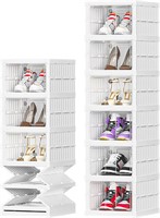 6-Tier Foldable Shoe Organizer  White