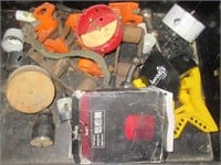 Contents of drawer that includes hole saws,