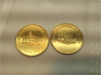 Two Professional Football Hall of Fame Coins