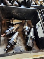 GROUP OF (5) CAT40 TOOL HOLDER, SLN 1/8"-2-3/8",