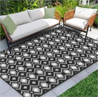 (New - 9x12ft - black)Large Outdoor Rug,  Outdoor