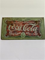 OLD COCO COLA TIN SIGN
