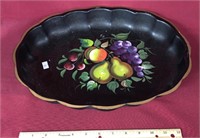VINTAGE HAND PAINTED - NASHCO TOLEWARE SHALLOW