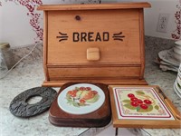 Breadbox and trivets