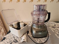 KitchenAid Food Processor with attachments.