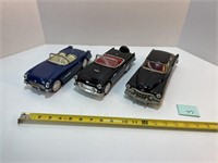 3 Vtg Steel Pressed Cars