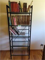 Glass Book Shelve with Books
