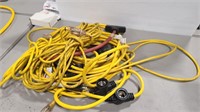 4 EXTENSION CORDS AND EXTENDER PLUG