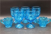 LE Smith Blue Glassware