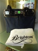 BRIGHTON DENIM TOTE BAG WITH DUST COVER