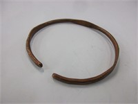 Two vintage copper cuff bracelets